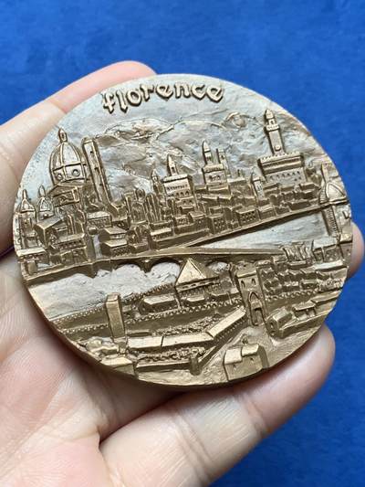 《竞宝斋》第437场 周日，周一2场连拍 （全场包邮） - 法国1967年纪念弗拉·菲利普·利比超大铜章 直径67.5毫米 重量184.3克 盒装 文艺复兴时期佛罗伦萨画派的重要人物