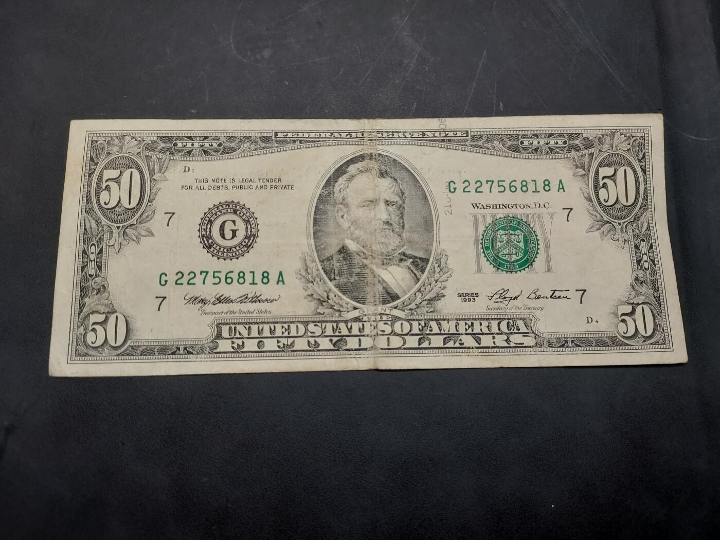 博彦收藏  11月15日 8点 钱币专场 1993 美国50元 流通品