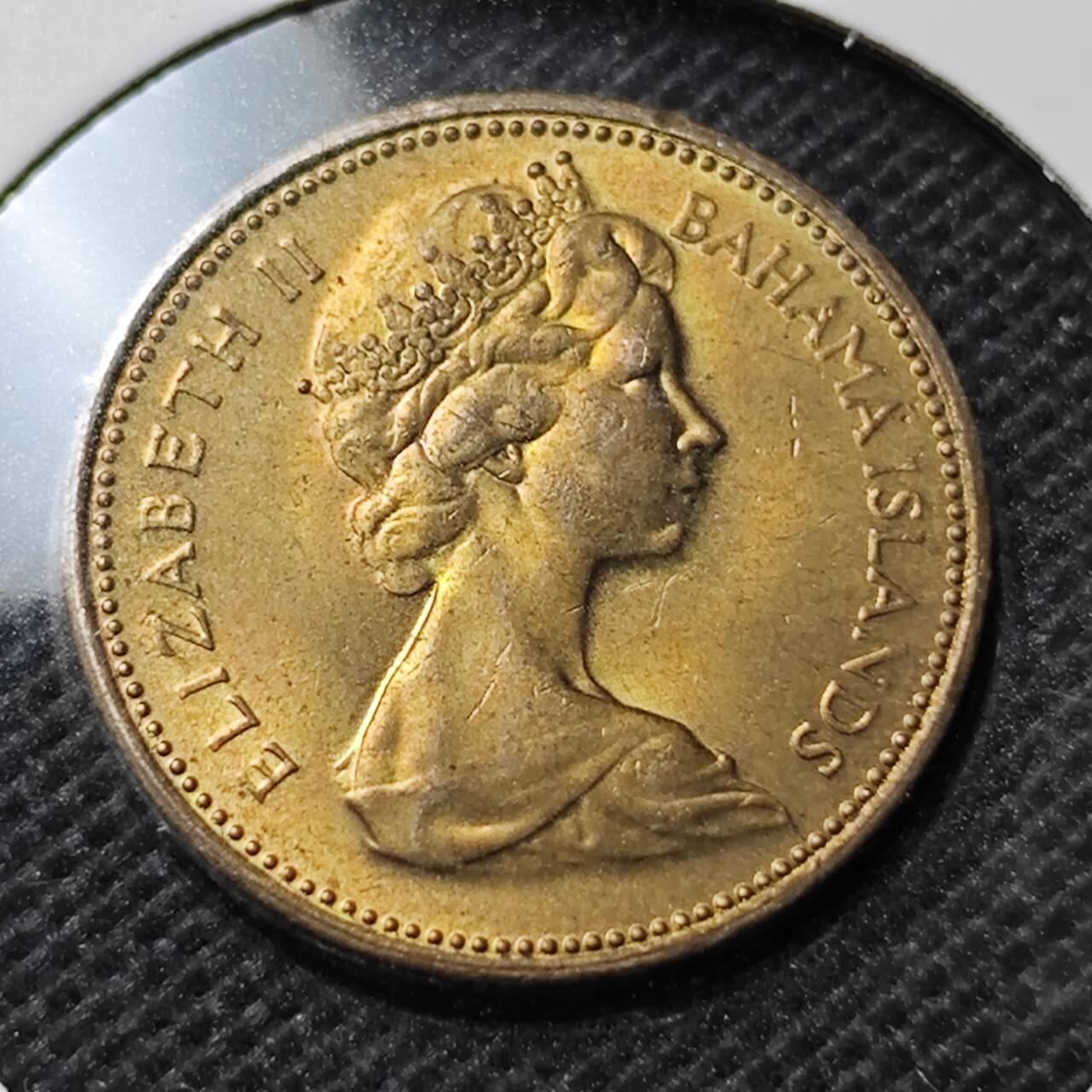 KK钱币收藏小铺  第368场  2月预留时间 周末发货  1970巴哈马1分铜币