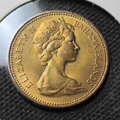 KK钱币收藏小铺  第368场  2月预留时间 周末发货 -  1970巴哈马1分铜币