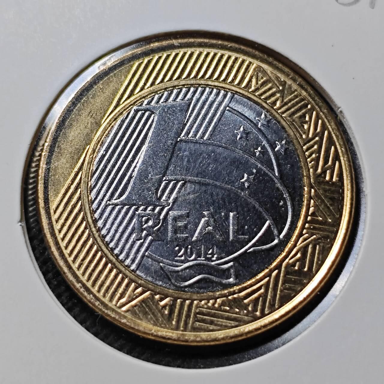 KK钱币收藏小铺  第368场  2月预留时间 周末发货  巴西1瑞尔双色币纪念币