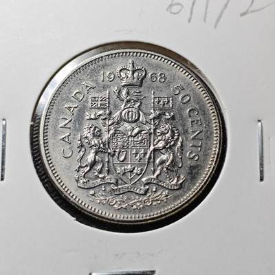 KK钱币收藏小铺  第367场  2月预留时间 周末发货 -  1968加拿大50分