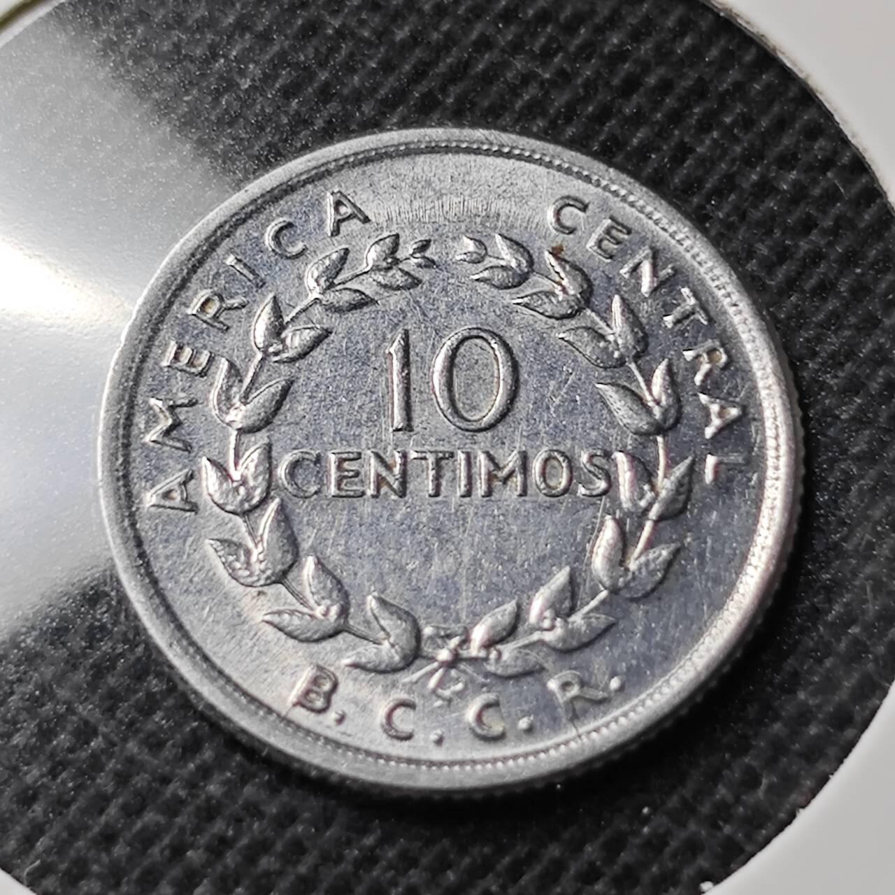 KK钱币收藏小铺  第368场  2月预留时间 周末发货  1958哥斯达黎加10分