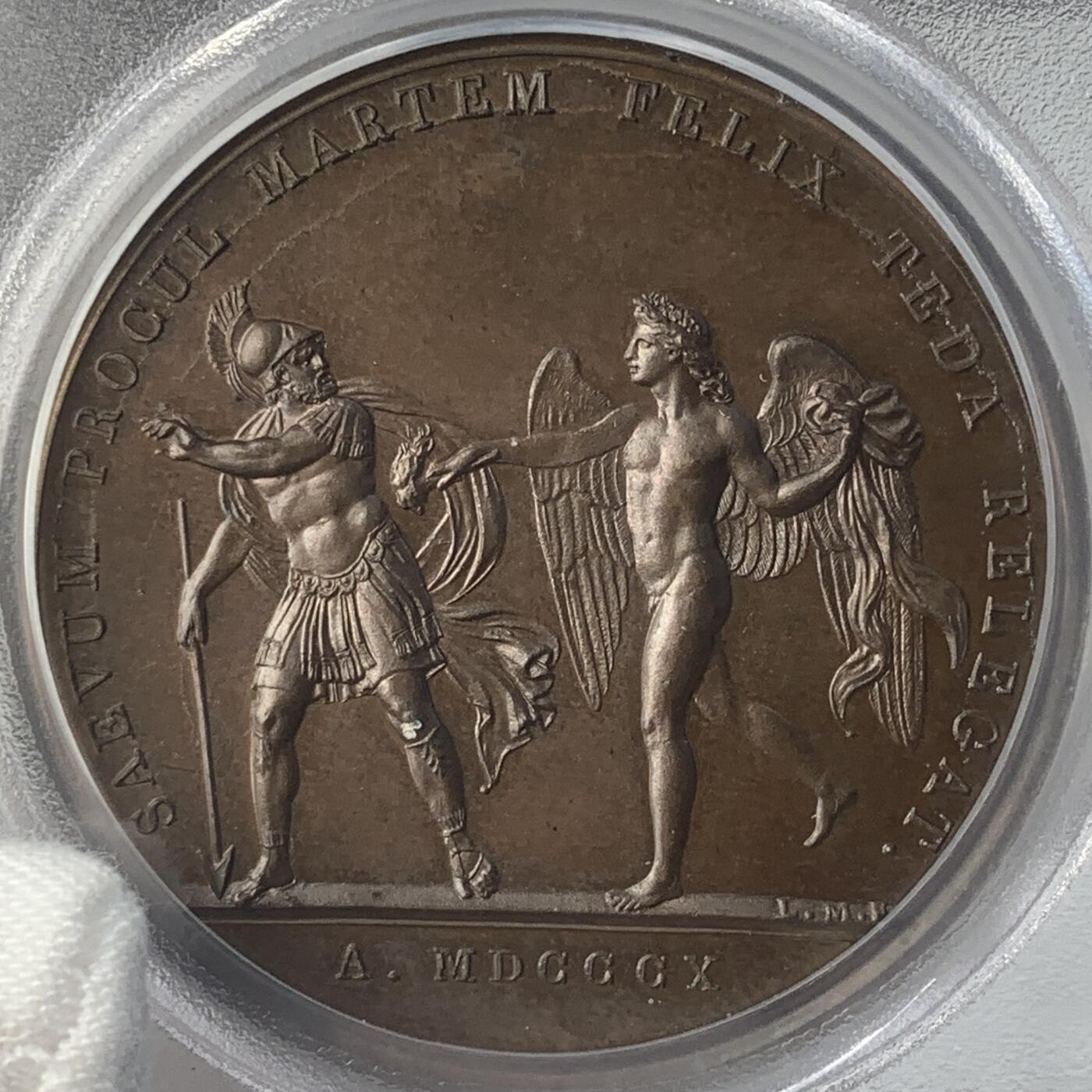 掌中浮雕-藏着的欧洲第041场 PCGS SP64 : 1810年拿破仑和玛丽·路易丝结婚，43mm