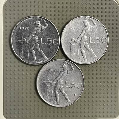 2025年第111场各国散币拍卖（总第111场） - 意大利50里拉3枚
