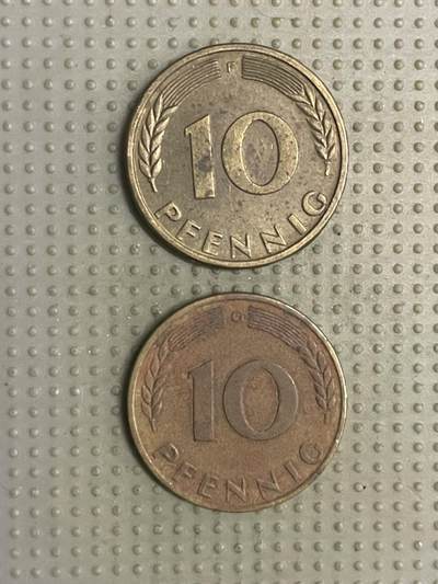 2025年第110场各国散币拍卖（总第110场） - 德国1950年10芬尼2枚