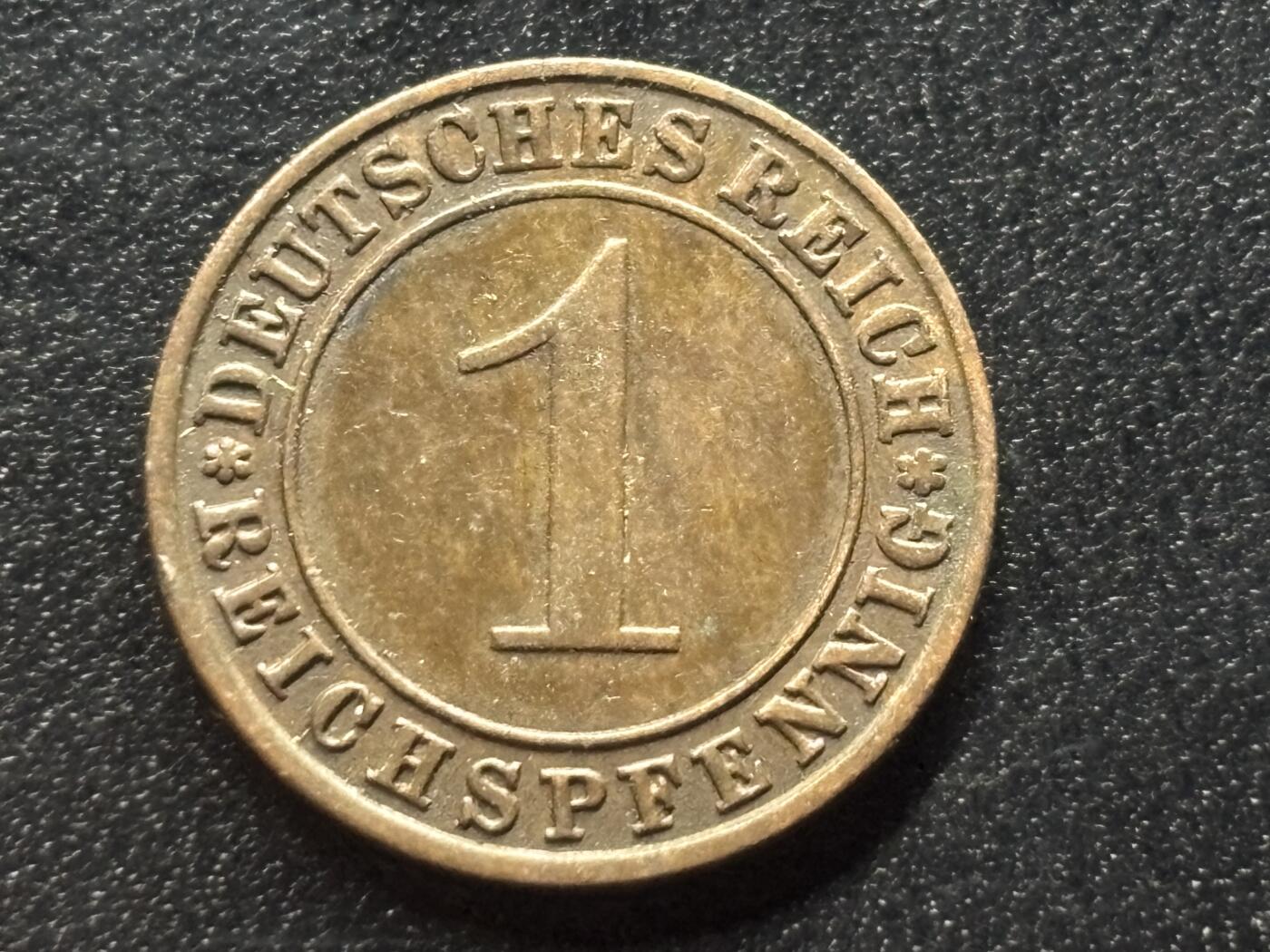 邮泉阁限时拍卖第三十五场 德国硬币专场（硬币在国外。请付邮费6元。） 德国魏玛共和国帝国马克1934年1芬尼J版