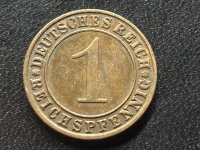 邮泉阁限时拍卖第三十五场 德国硬币专场（硬币在国外。请付邮费6元。） 德国魏玛共和国帝国马克1934年1芬尼J版