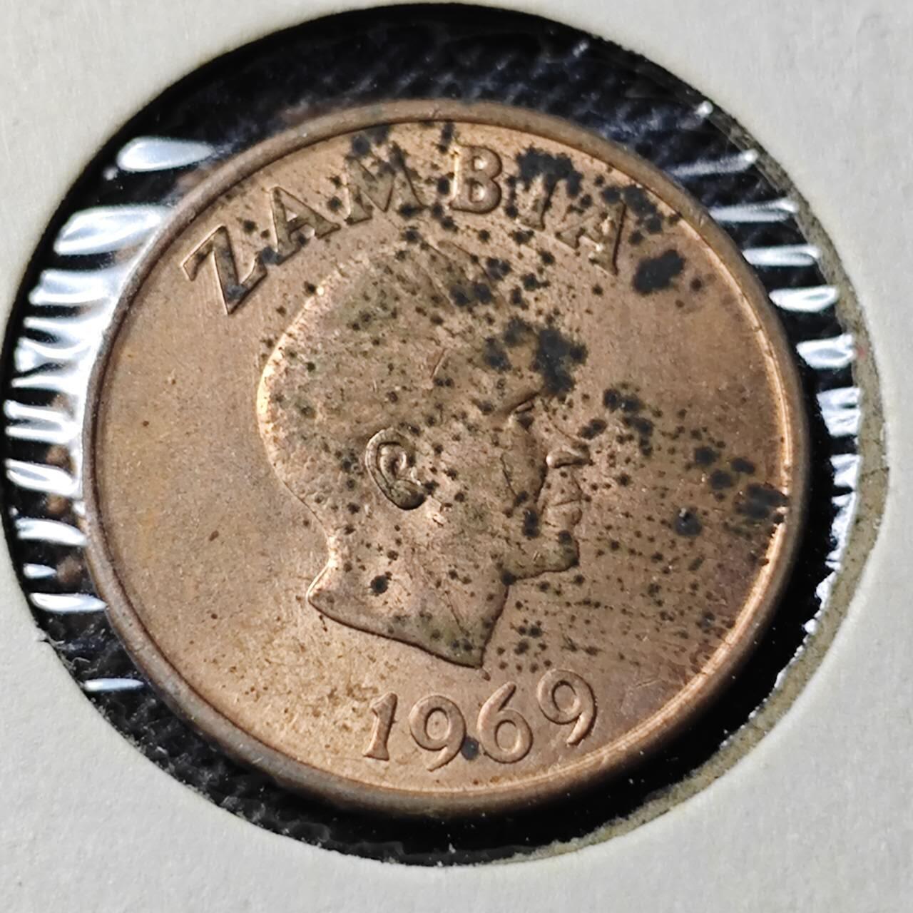 KK钱币收藏小铺  第368场  2月预留时间 周末发货  1969赞比亚