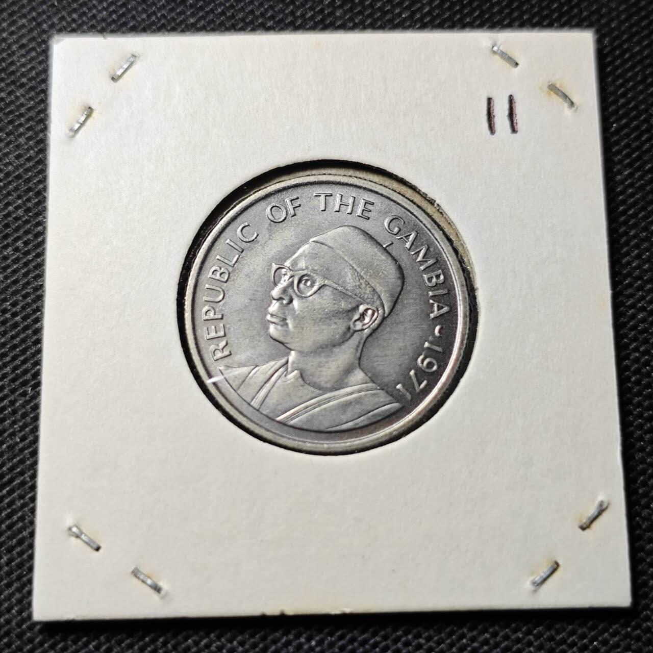 KK钱币收藏小铺  第368场  2月预留时间 周末发货  1971冈比亚25分 好品