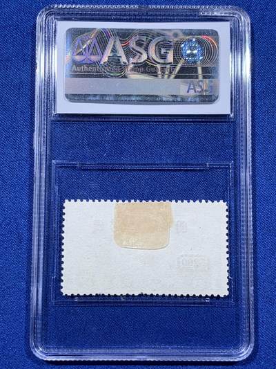 《竞宝斋》第437场 周日，周一2场连拍 （全场包邮） ASG VF80Mint POG 民国1946年航空壹角伍分邮票 加盖国币伍拾叁元 单发螺旋桨飞机飞过万里长城 包克旧藏名家标签 美国海军少校 著名中国钱币邮票收藏大家