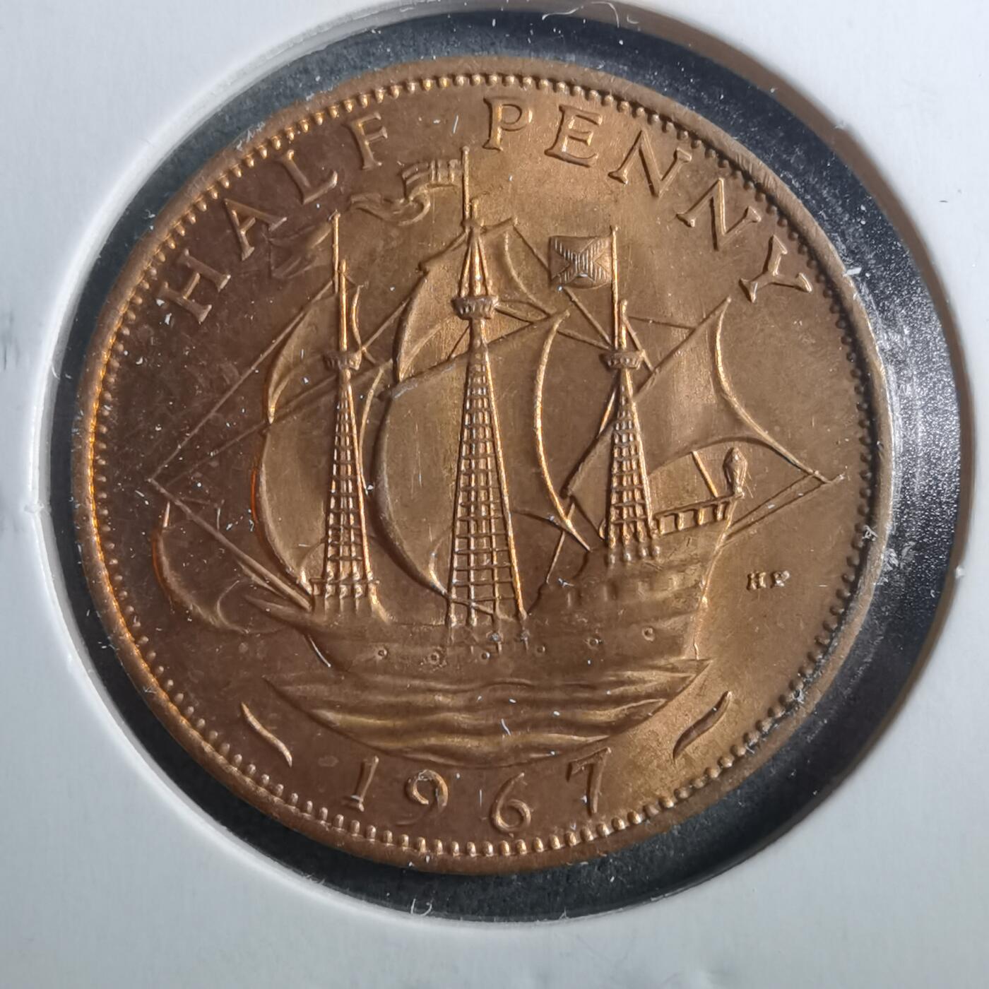 沼泽如烟--第899场 英国1967年半便士