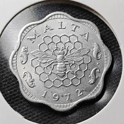KK钱币收藏小铺  第367场  2月预留时间 周末发货 -  1972马耳他3米尔