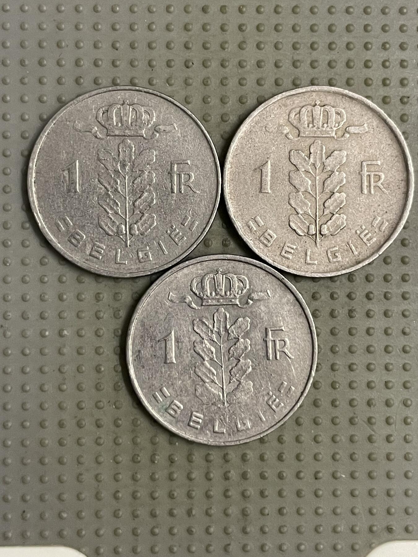 2025年第112场各国散币拍卖（总第112场） 比利时1法郎荷兰语版3枚