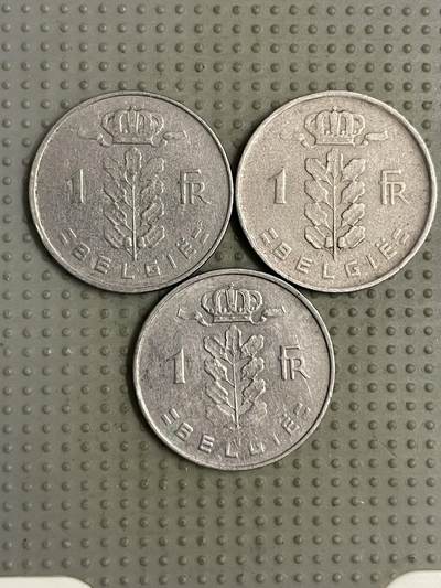 2025年第112场各国散币拍卖（总第112场） - 比利时1法郎荷兰语版3枚
