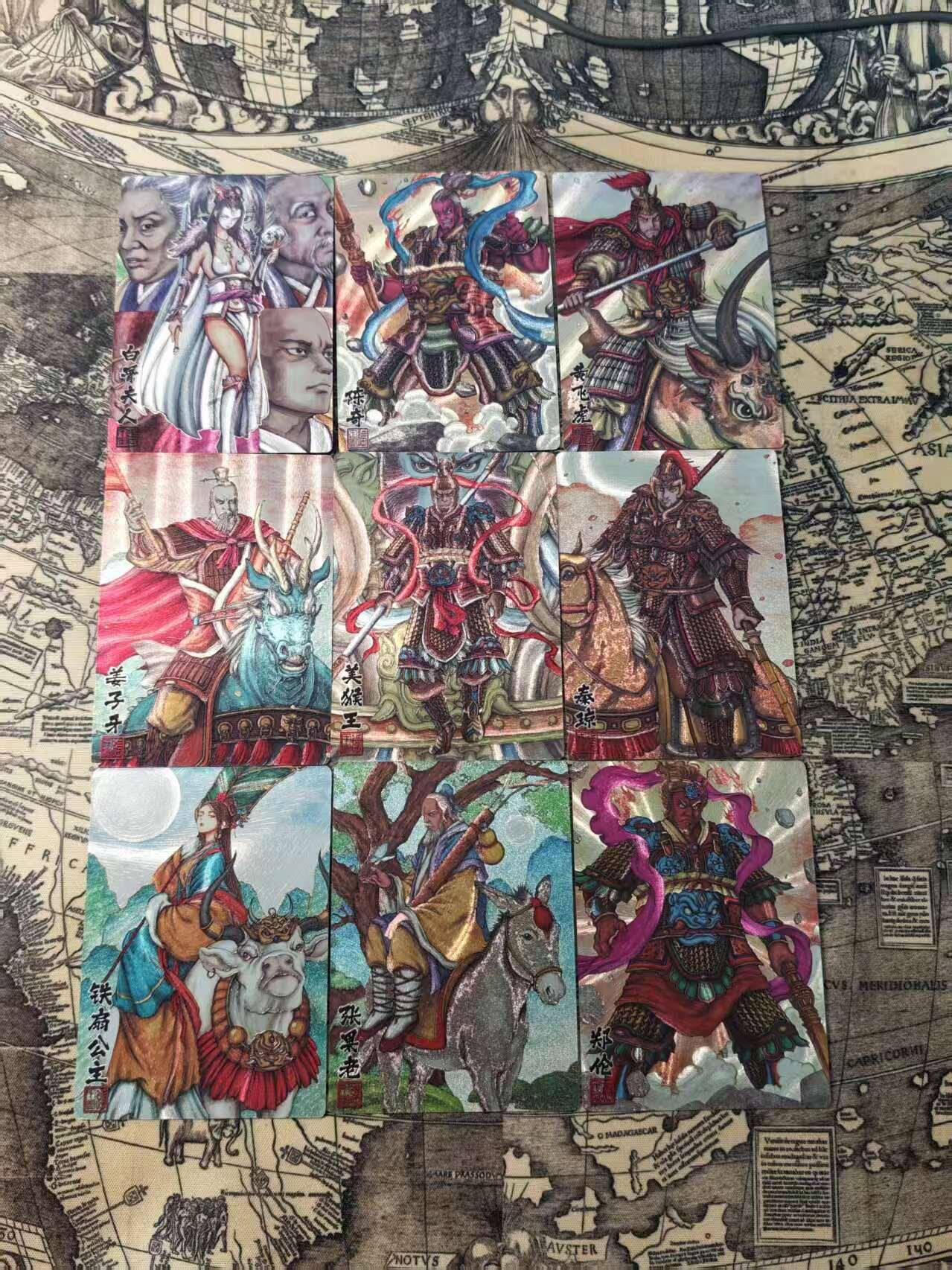 光影卡牌第25期，各家亲签，各家套卡，持续收拍品 卡玩帕克神魔九州粗闪9张