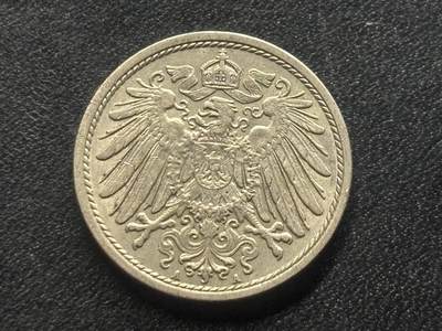 邮泉阁限时拍卖第三十五场 德国硬币专场（硬币在国外。请付邮费6元。） 德意志帝国1911年10芬尼A版