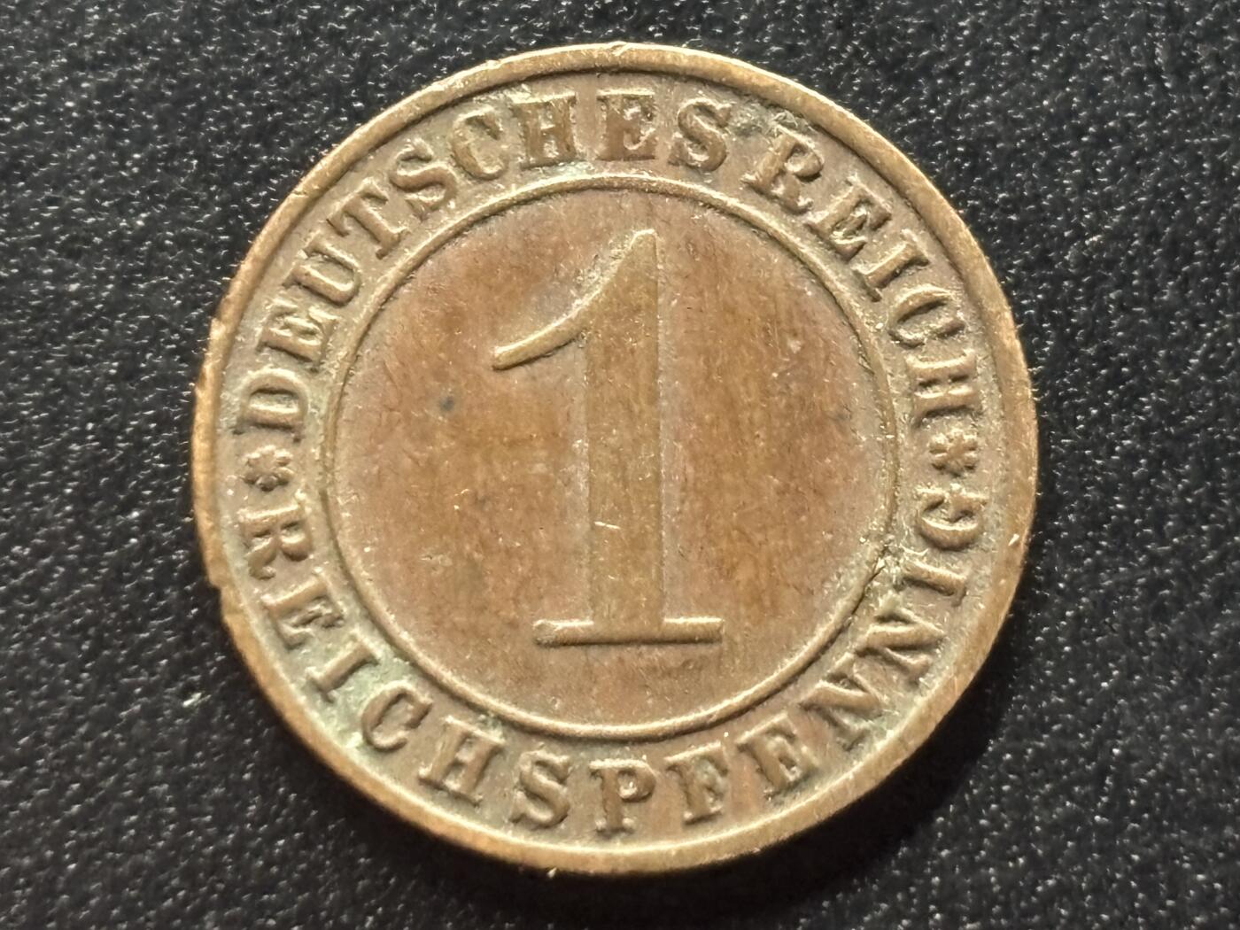 邮泉阁限时拍卖第三十五场 德国硬币专场（硬币在国外。请付邮费6元。） 德国魏玛共和国帝国马克1931年1芬尼D版