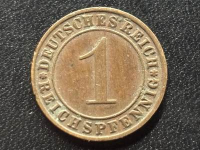 邮泉阁限时拍卖第三十五场 德国硬币专场（硬币在国外。请付邮费6元。） 德国魏玛共和国帝国马克1931年1芬尼D版