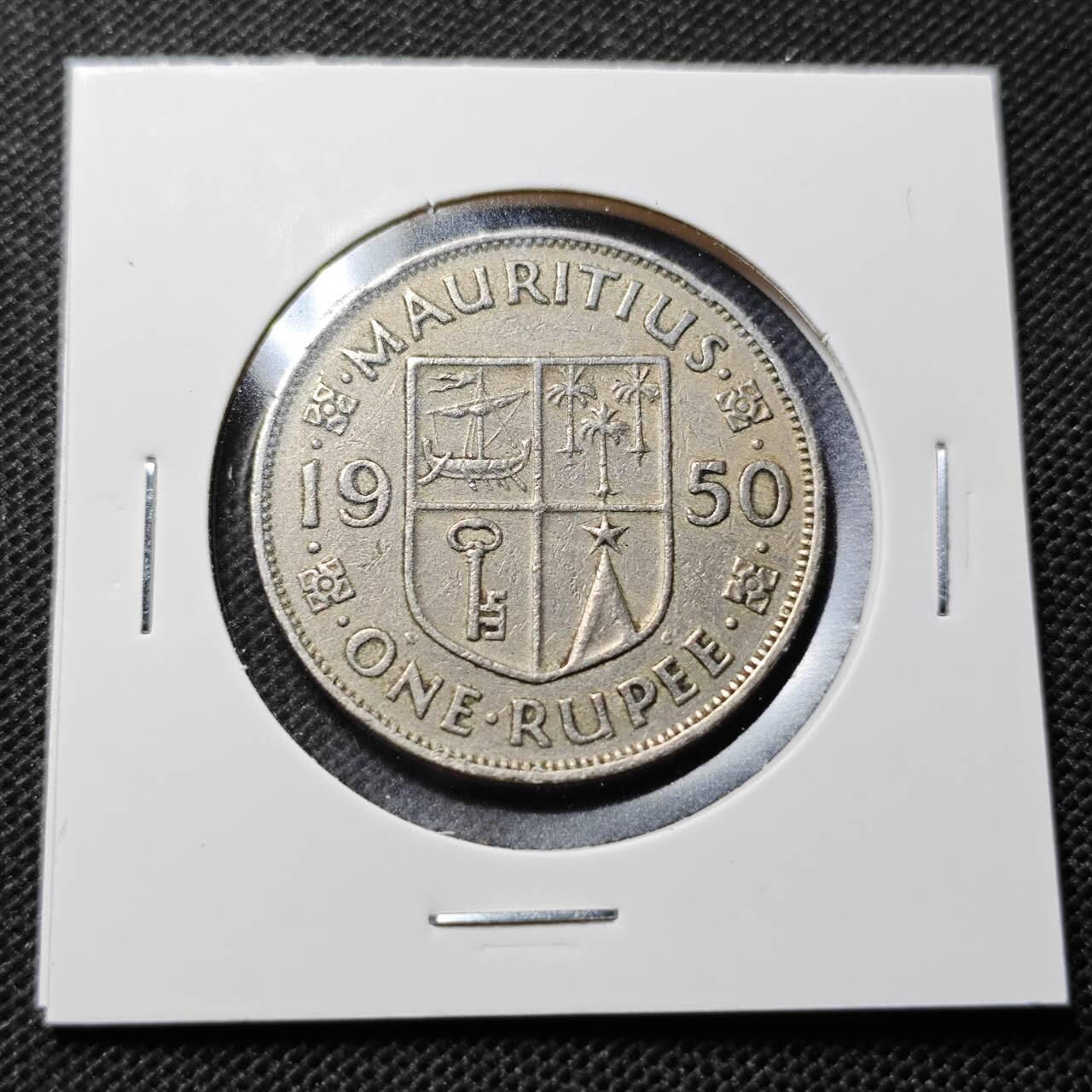 KK钱币收藏小铺  第368场  2月预留时间 周末发货 1950 英属塞浦路斯1卢比