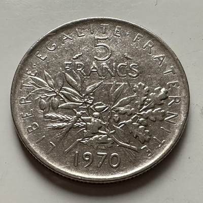 🌹外币初藏🌹🐯2025年第126场  每周二四六晚8️⃣点 接代拍 - 法国1970年5法郎