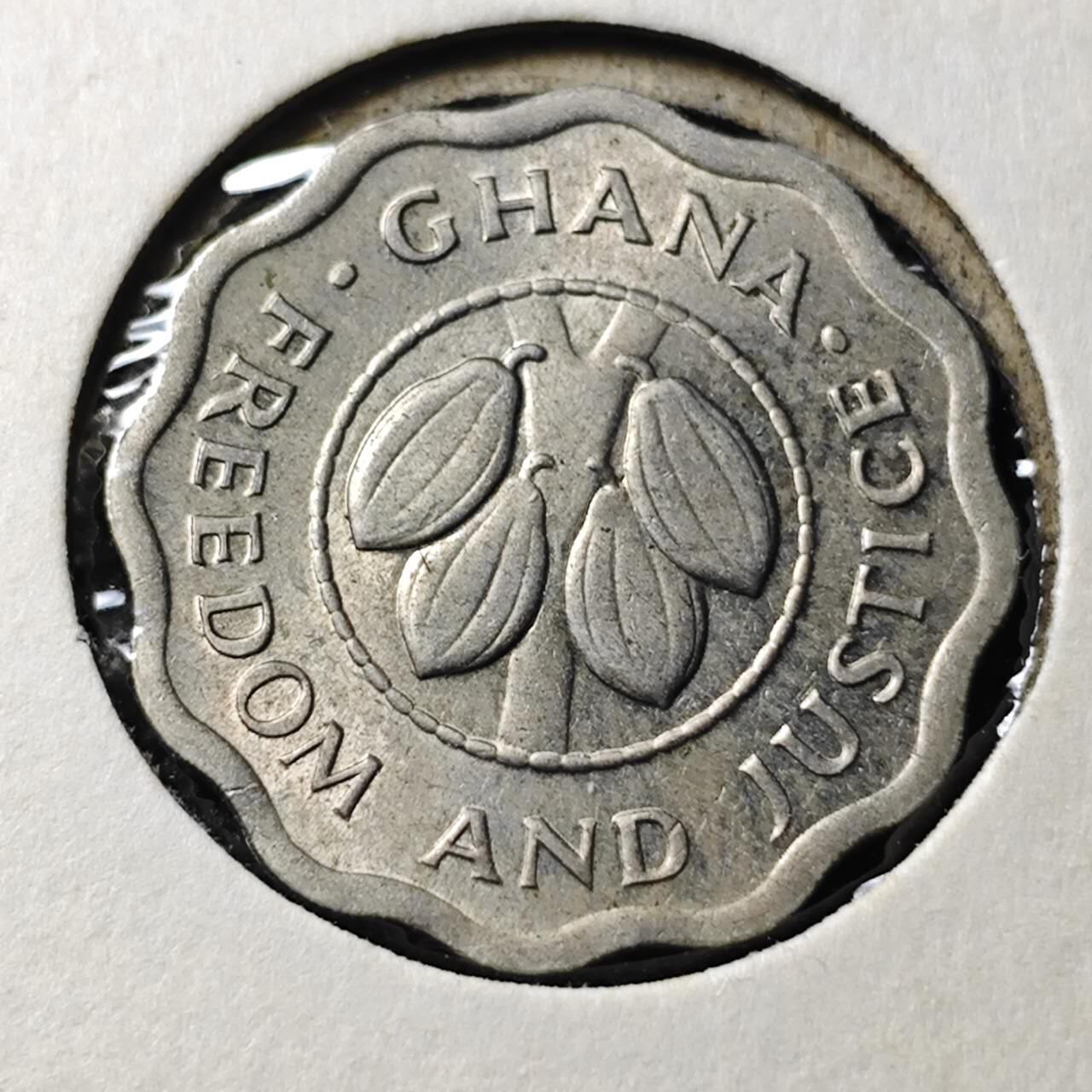 KK钱币收藏小铺  第368场  2月预留时间 周末发货  1967加纳2.5比塞瓦 好品