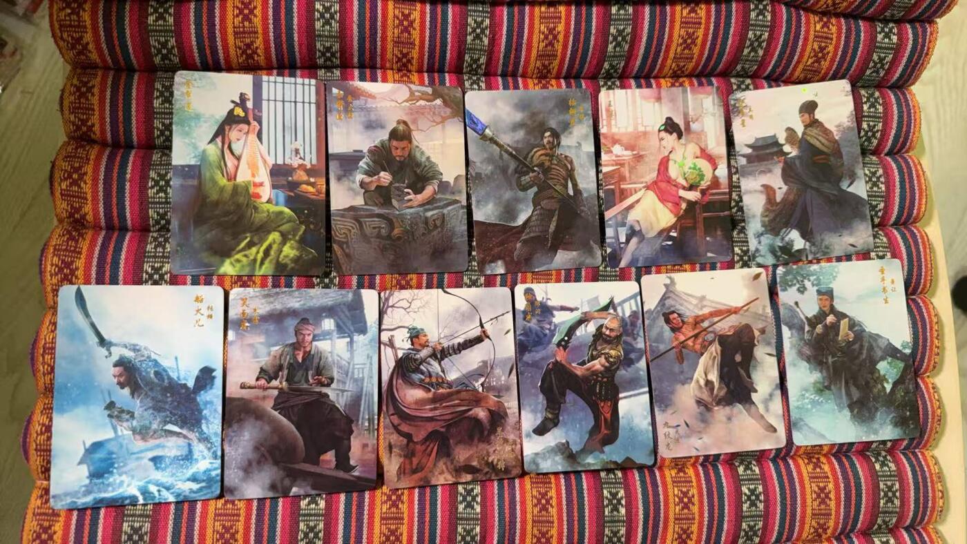 光影卡牌第25期，各家亲签，各家套卡，持续收拍品 燎原老水浒金彩11张