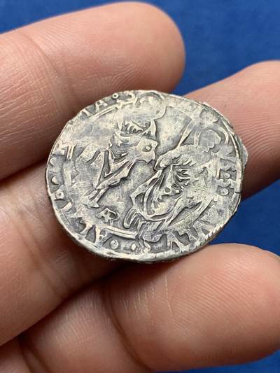 《竞宝斋》第437场 周日，周一2场连拍 （全场包邮） 教皇国1458-1464 年庇护二世1格罗申银币  2.75克 手工打制币