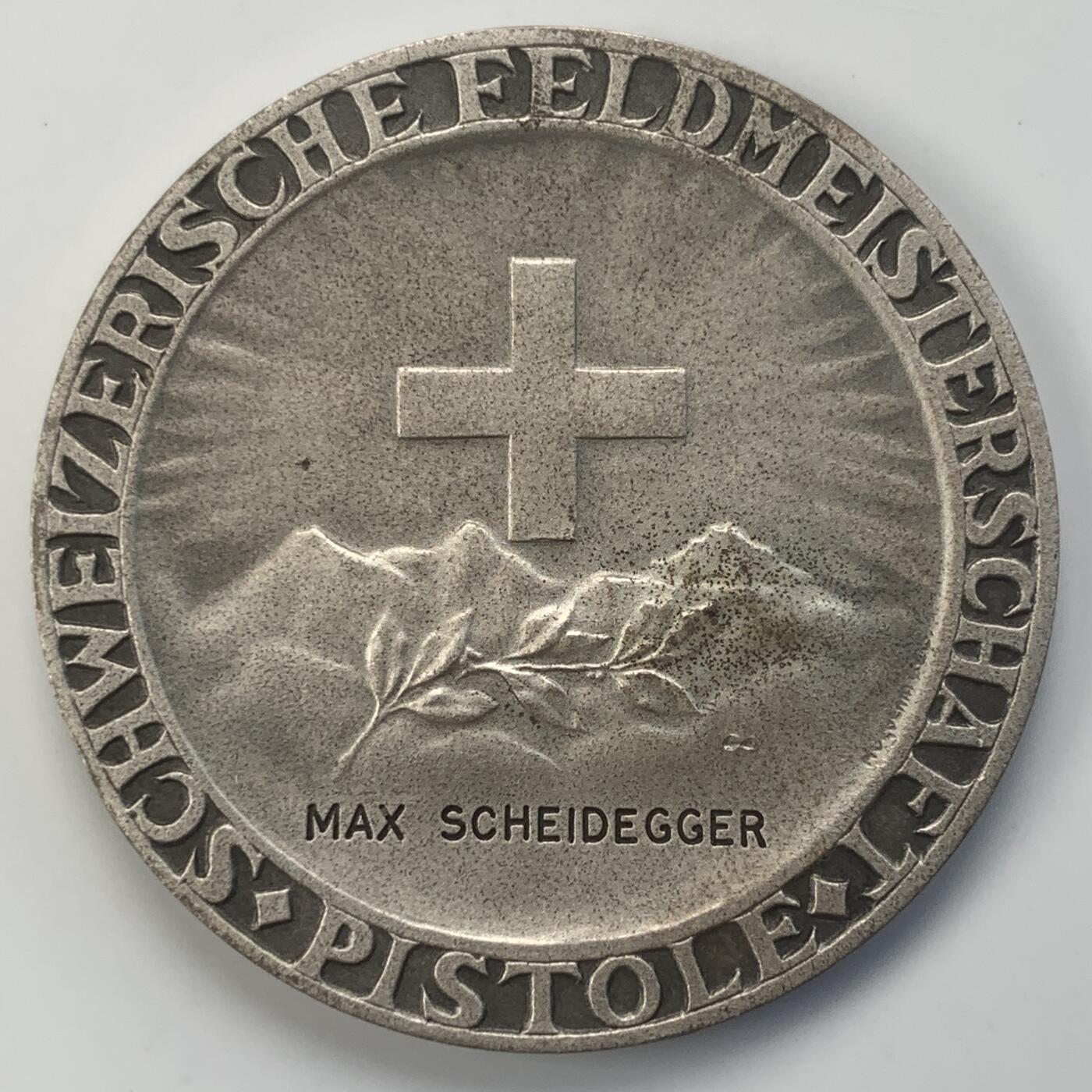 掌中浮雕-藏着的欧洲第041场 原盒瑞士射击节女神银章，35mm，20g