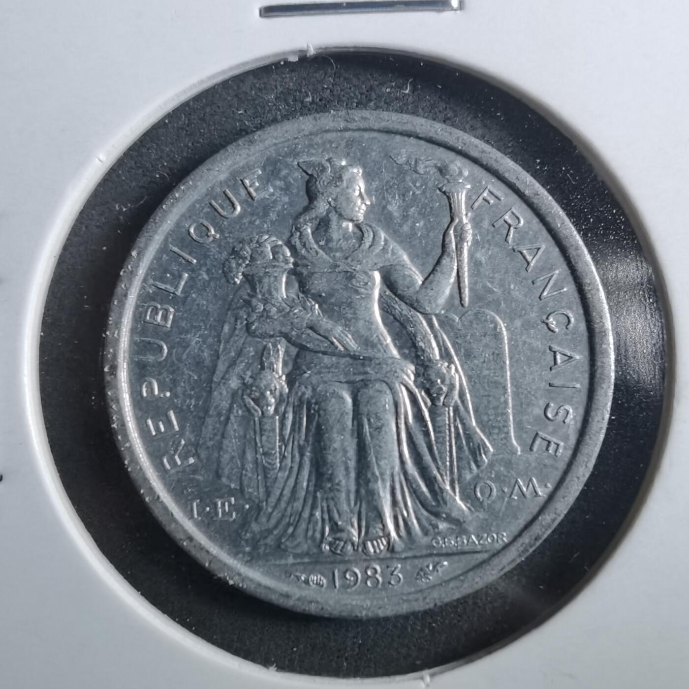 沼泽如烟--第899场 法属新喀里多尼亚1983年1法郎