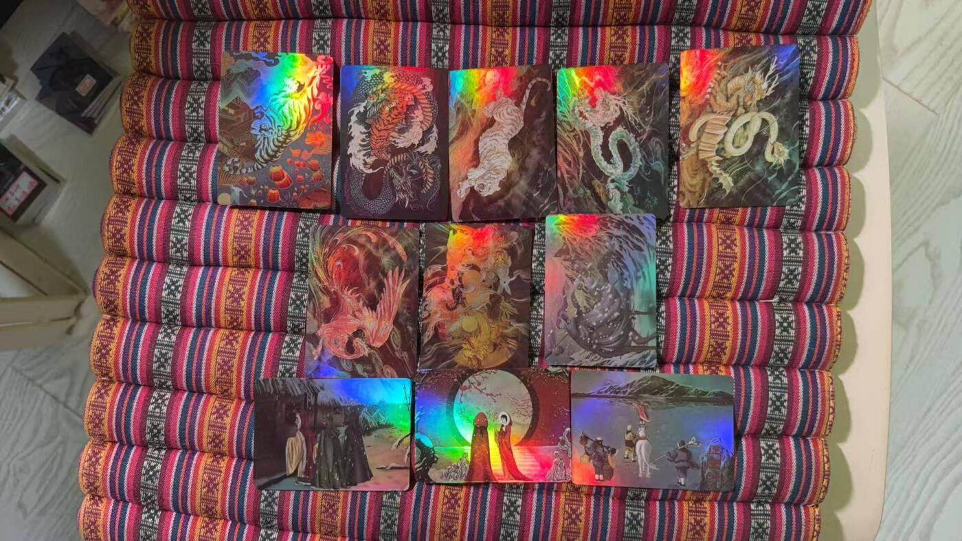 光影卡牌第25期，各家亲签，各家套卡，持续收拍品 星宿彩闪十二生肖3套+四大神兽+虎龙年贺岁等等