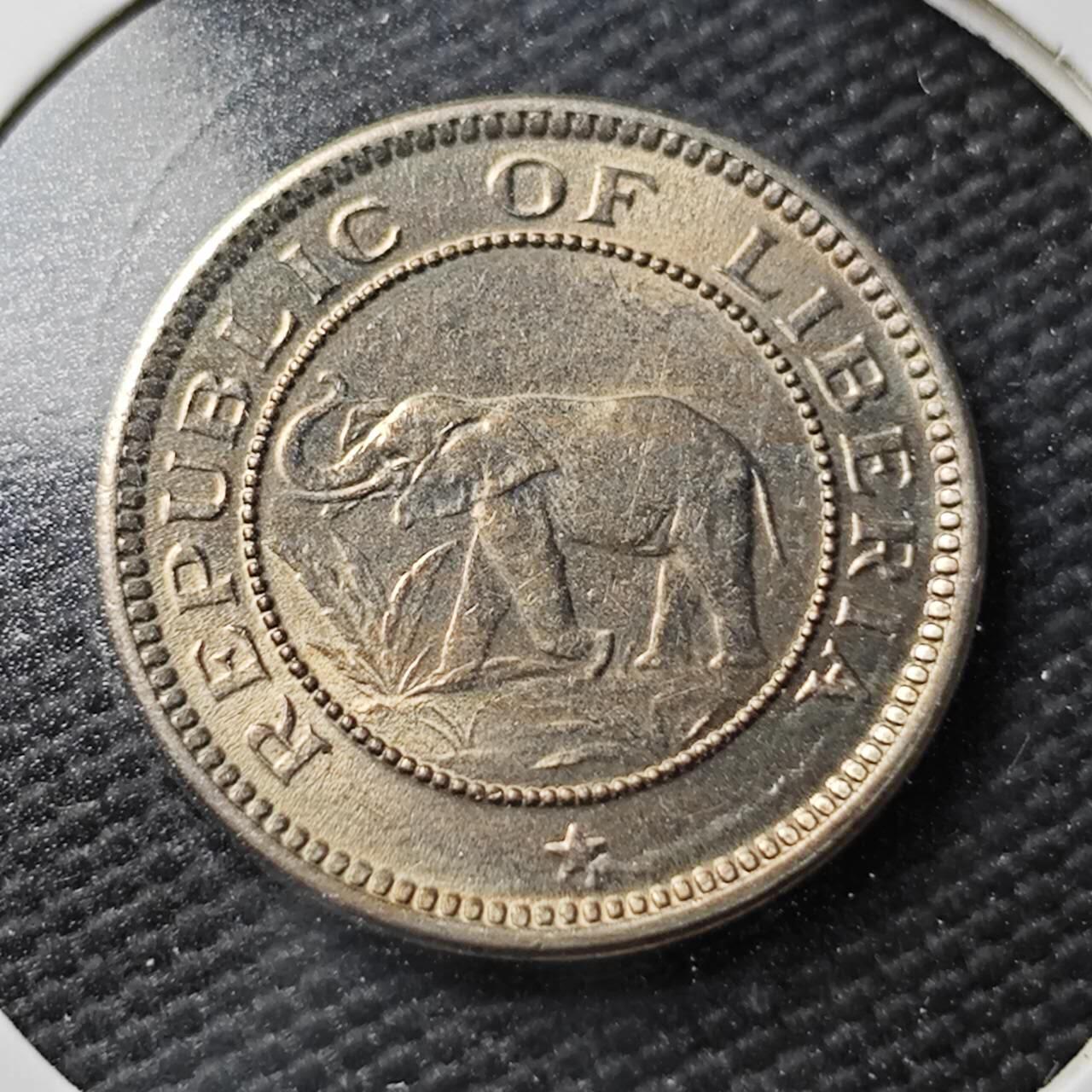 KK钱币收藏小铺  第367场  2月预留时间 周末发货  1941利比里亚1分 好品