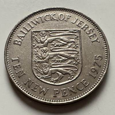 🌹外币初藏🌹🐯2025年第126场  每周二四六晚8️⃣点 接代拍 - 泽西岛1975年10便士