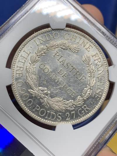 《竞宝斋》第437场 周日，周一2场连拍 （全场包邮） NGC UNCD 法属印支 1904年 坐洋 1皮阿斯特 银币