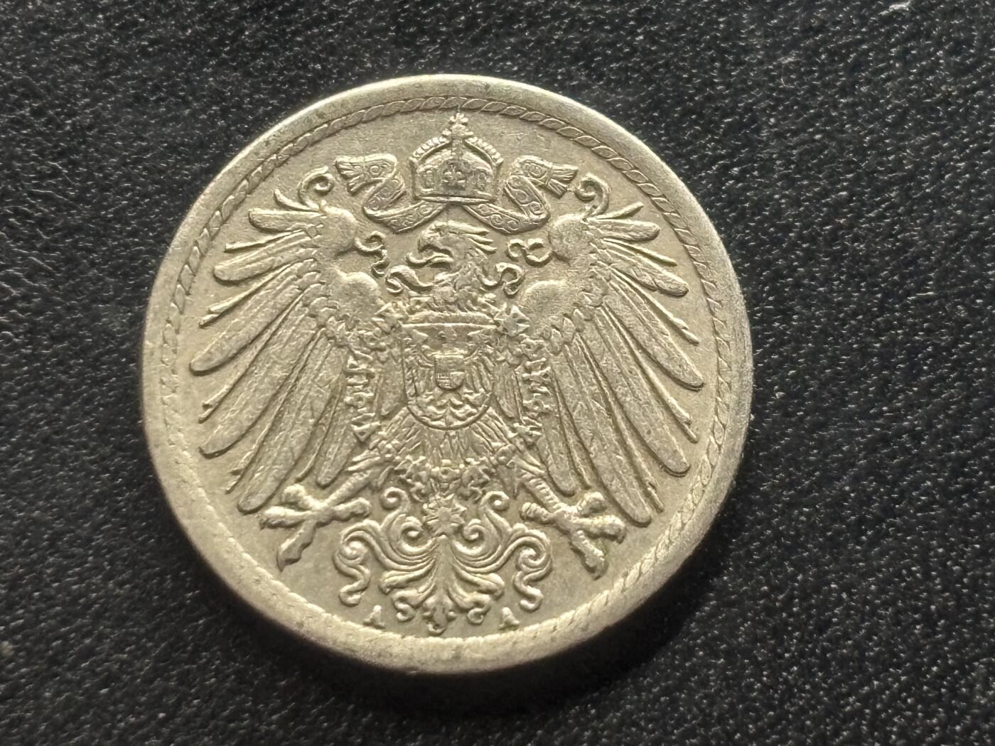 邮泉阁限时拍卖第三十五场 德国硬币专场（硬币在国外。请付邮费6元。） 德意志帝国1914年5芬尼A版