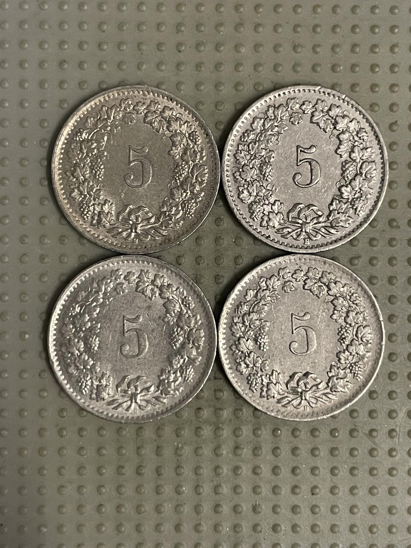 2025年第111场各国散币拍卖（总第111场） 瑞士5生丁4枚