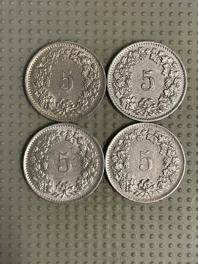 2025年第111场各国散币拍卖（总第111场） - 瑞士5生丁4枚