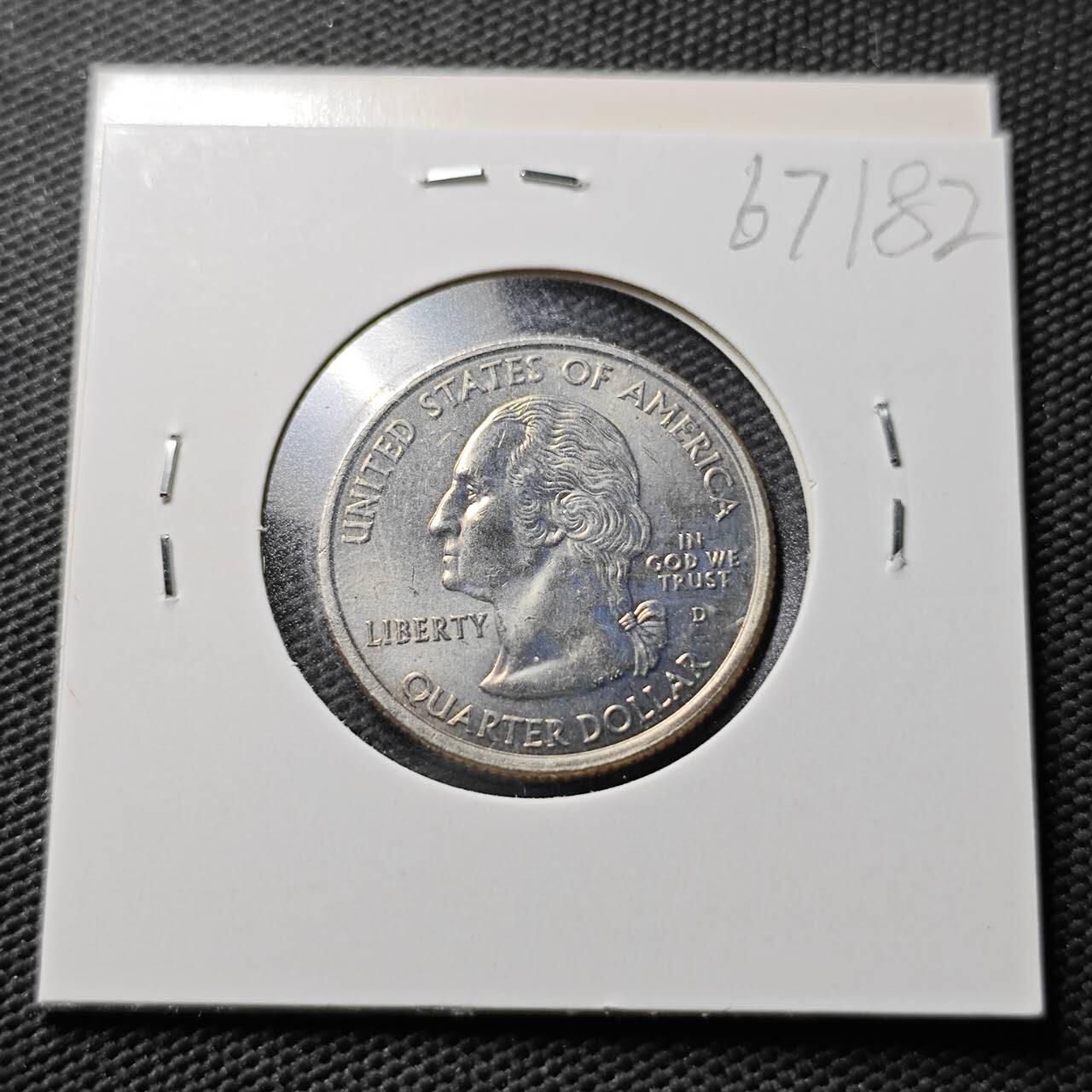 KK钱币收藏小铺  第367场  2月预留时间 周末发货  美国25分纪念币 好品