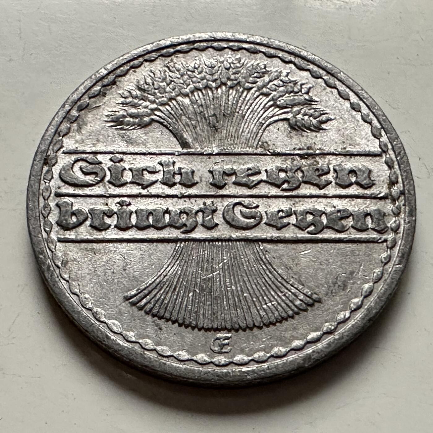 🌹外币初藏🌹🐯2025年第126场  每周二四六晚8️⃣点 接代拍 魏玛1920年50芬尼