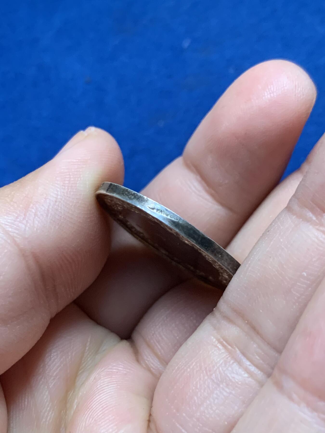 《竞宝斋》第437场 周日，周一2场连拍 （全场包邮） 法国婚礼银章 丰饶角银标 10.18克 27.4mm