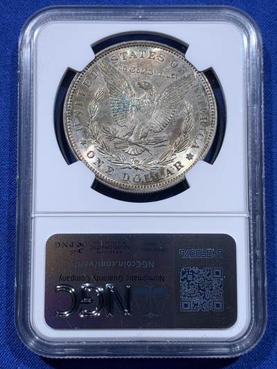 《竞宝斋》第437场 周日，周一2场连拍 （全场包邮） NGC MS62 美国 1896年 摩根 1美圆银币 双面彩