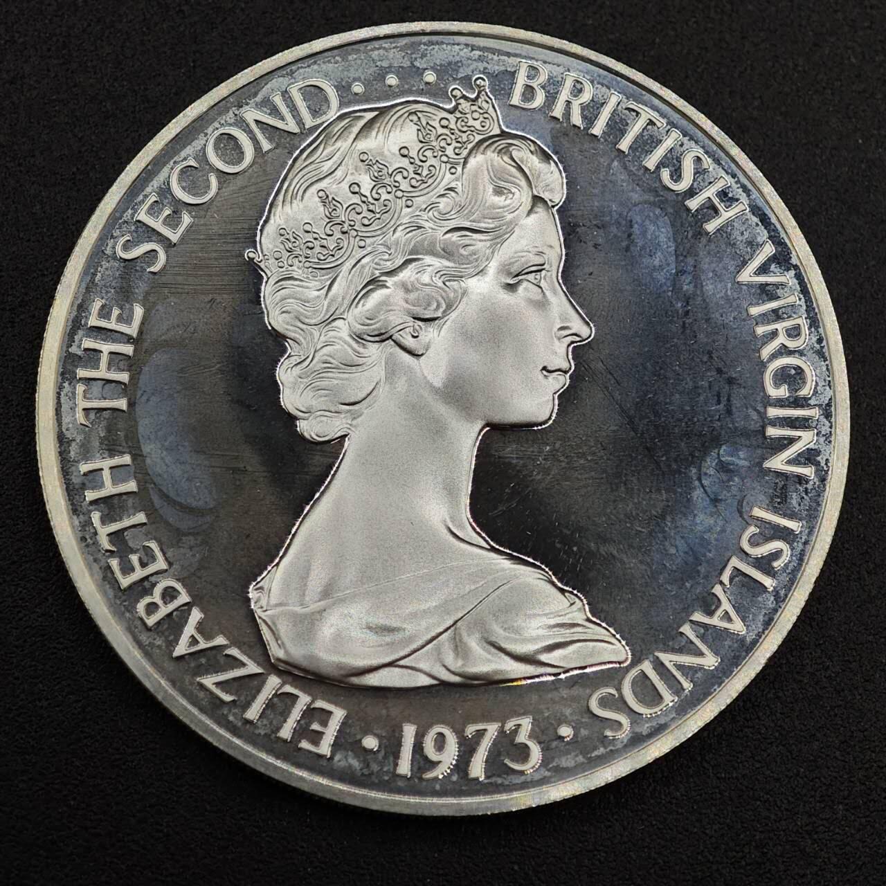 【淘币小摊】实时拍第七百九十五拍   银币套币场   满百包邮可预留二周 每周一统一发货   维尔京1973年军舰鸟一元精制银币重25.7克925银 银价261