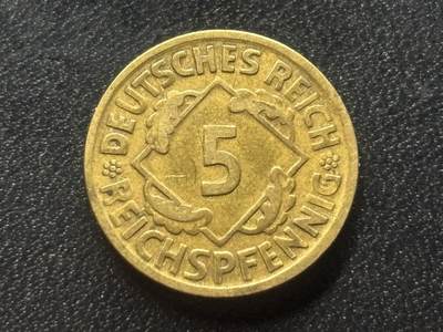 邮泉阁限时拍卖第三十五场 德国硬币专场（硬币在国外。请付邮费6元。） 德国魏玛共和国帝国马克1924年5芬尼D版