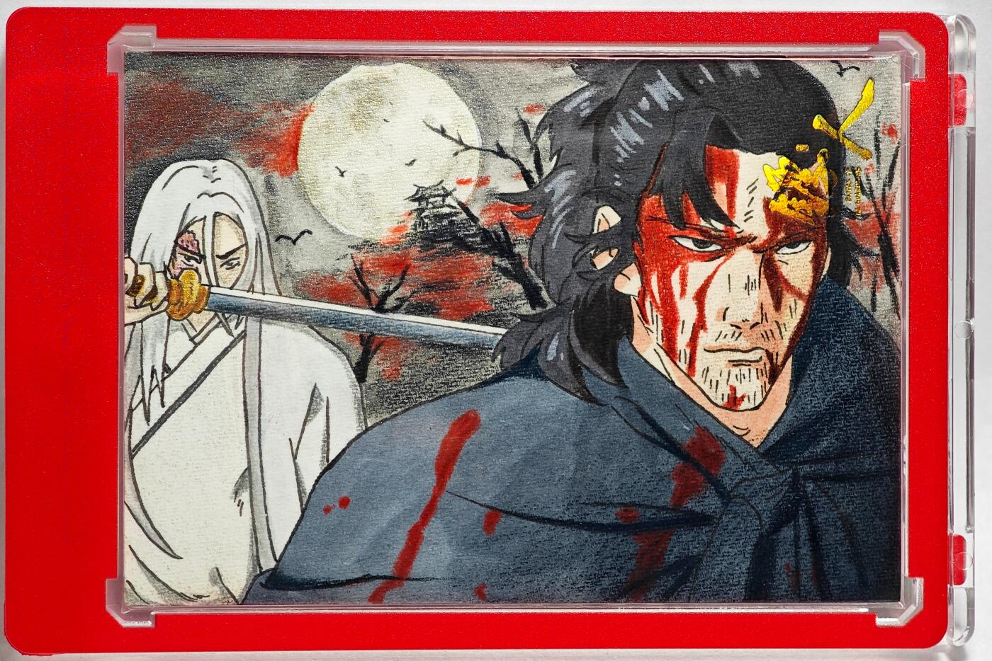 白泽拍卖卡牌手绘专场第28期（细雨生寒、寻梅闻香） 2025 卡星手绘卡 镖人 刀马血战  净一亲签 卡砖封装