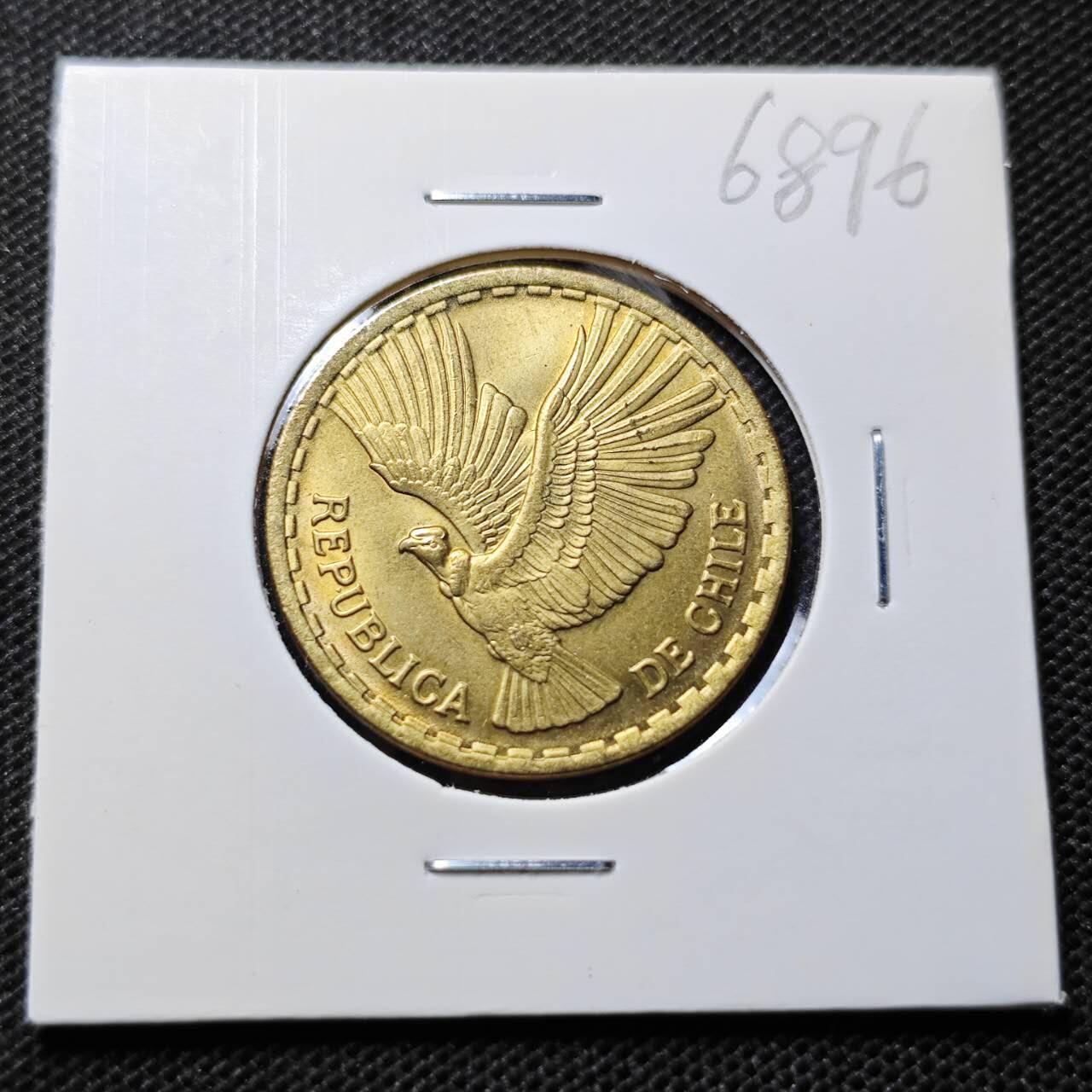 KK钱币收藏小铺  第368场  2月预留时间 周末发货  1970智利10分铜币 好品飞鹰铜币