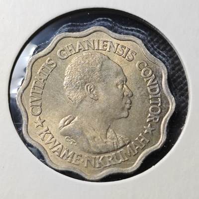 KK钱币收藏小铺  第368场  2月预留时间 周末发货 -  1965加纳5比塞瓦 好品