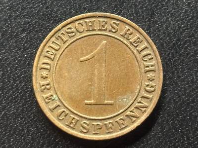 邮泉阁限时拍卖第三十五场 德国硬币专场（硬币在国外。请付邮费6元。） 德国魏玛共和国帝国马克1936年1芬尼J版