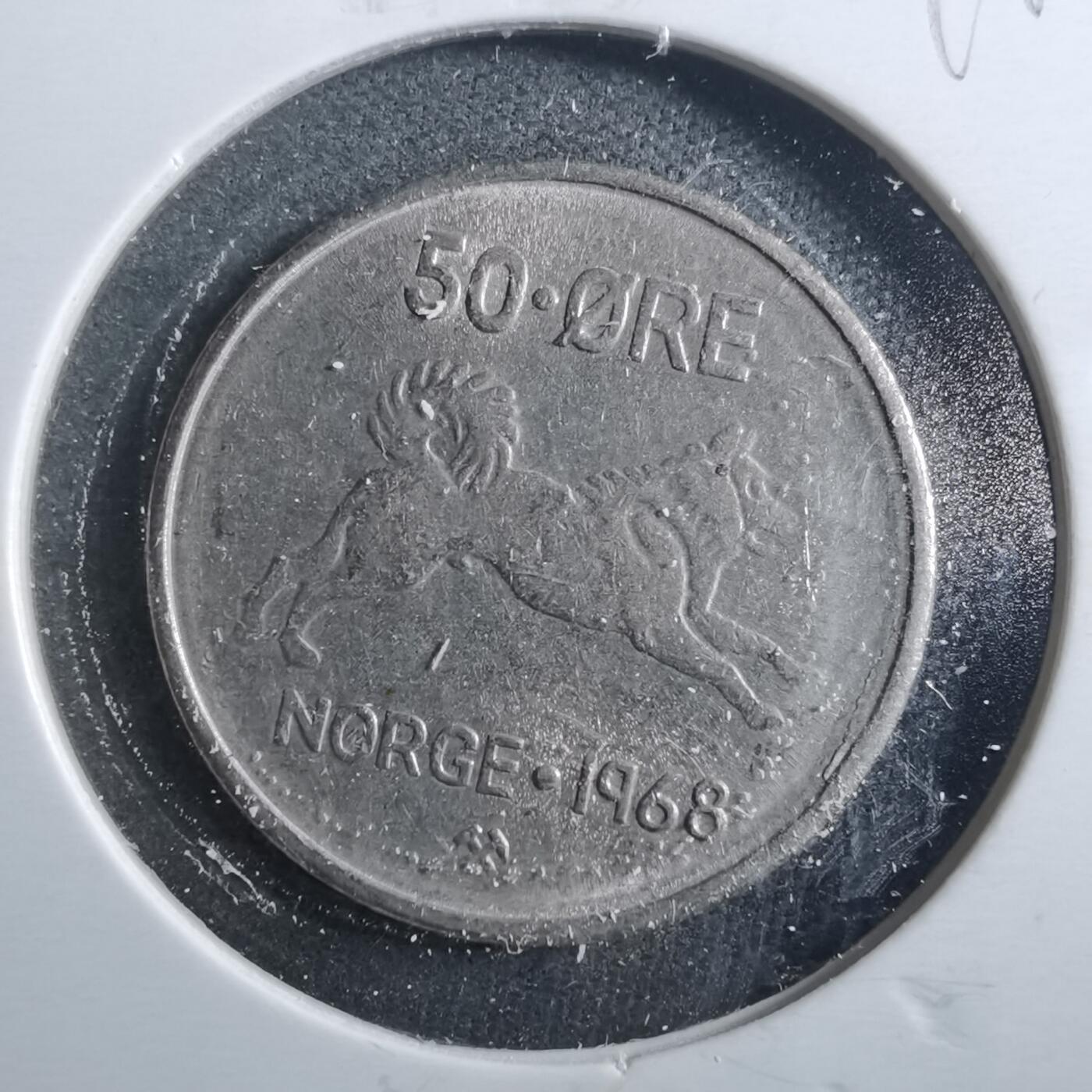 沼泽如烟--第899场 挪威1968年50欧尔
