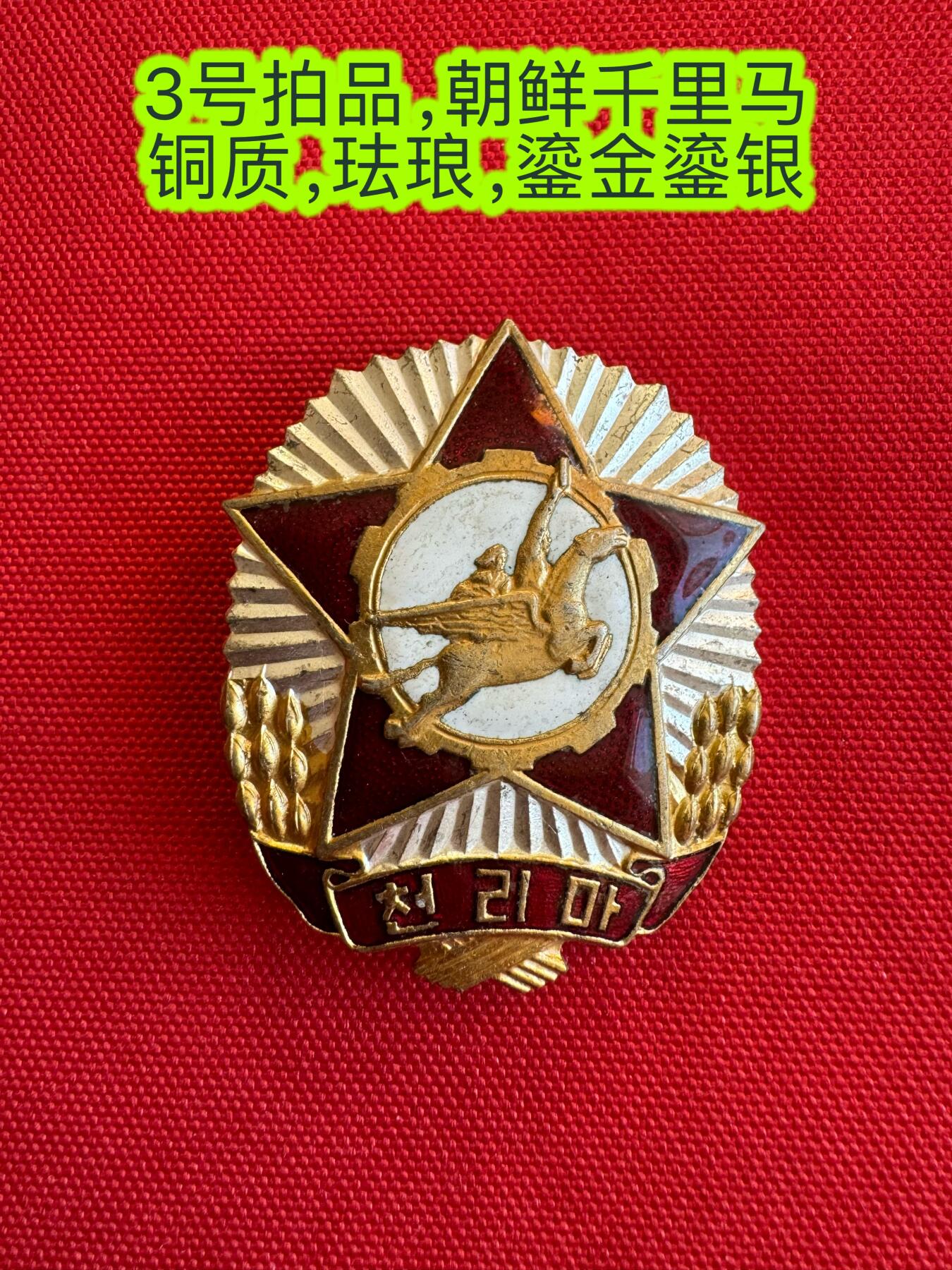 五哥徽章群   11号周二晚上八点4群联拍 朝鲜千里马