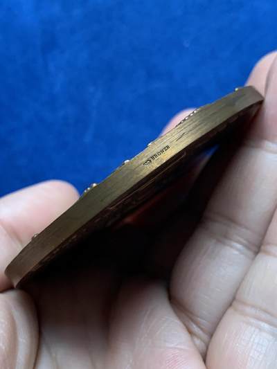 《竞宝斋》第437场 周日，周一2场连拍 （全场包邮） 名家名作 法兰西联盟纪念大铜章  1956年颁发 带盒 150.7克 67.8mm 丰饶角铜标